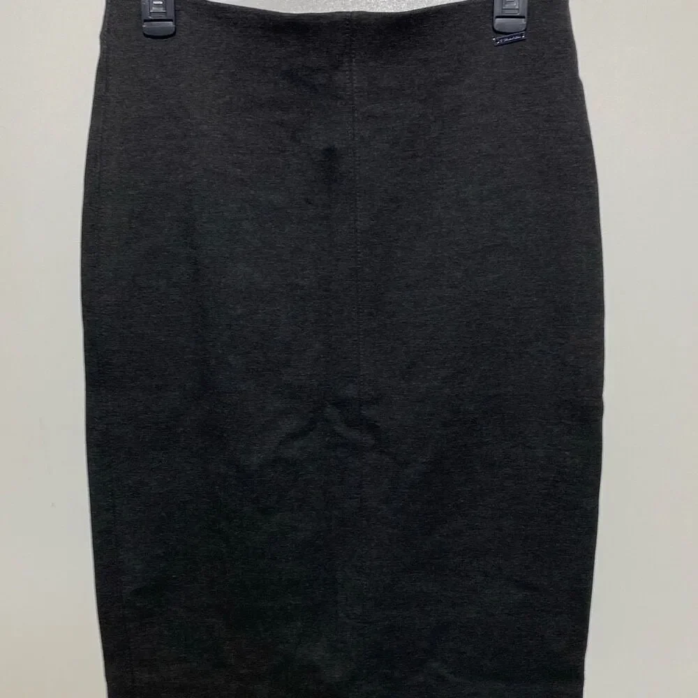 Tahari Women's Dark Gray Solid Stretch Blend Pencil Skirt‎ Size Medium